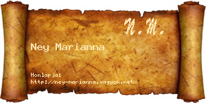 Ney Marianna névjegykártya